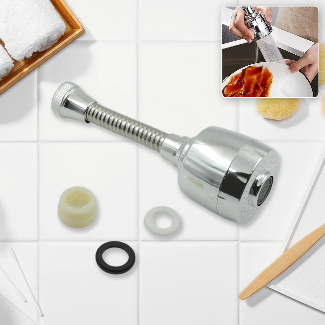 360° Rotating Faucet Sprayer