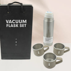 Flask with 3 Steel Cups
