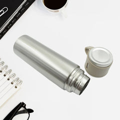 Flask with 3 Steel Cups