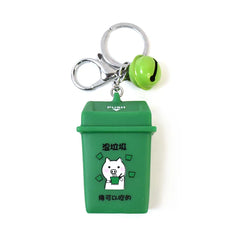 Trash Can Keychain