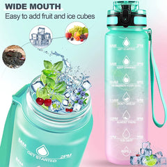 Water Bottle with Straw