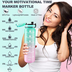 Water Bottle with Straw